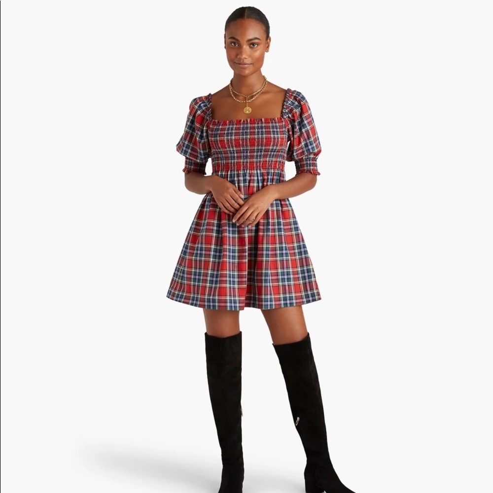 NWT Hill House Home Medium Red Tartan Athena